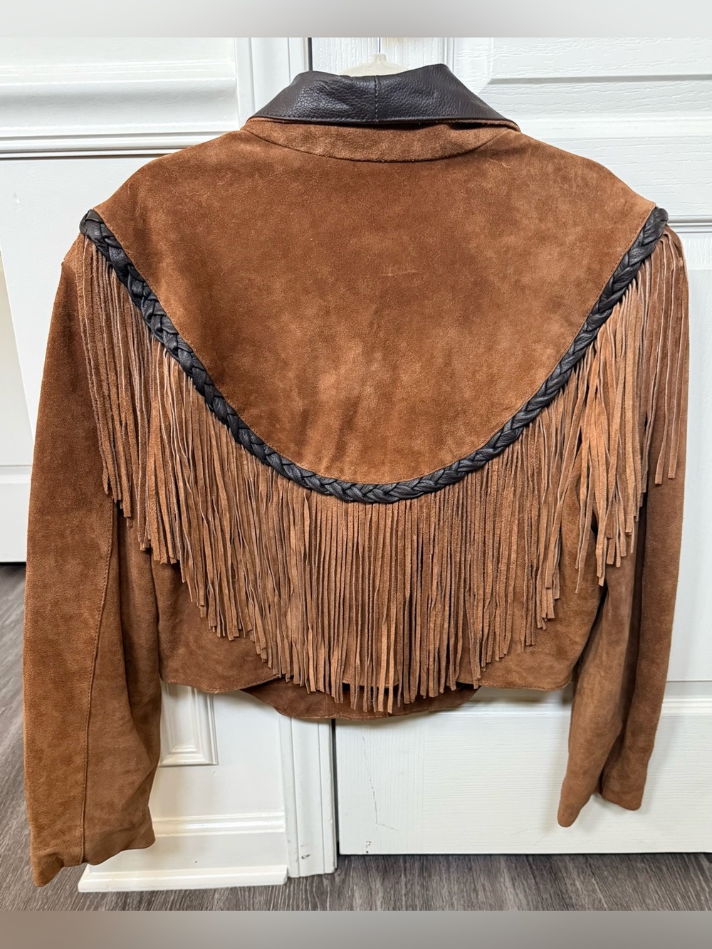Vintage Sunriders Western Wear Suede Fringe Leather Jacket - Fits like an XXL - Picture 9 of 9